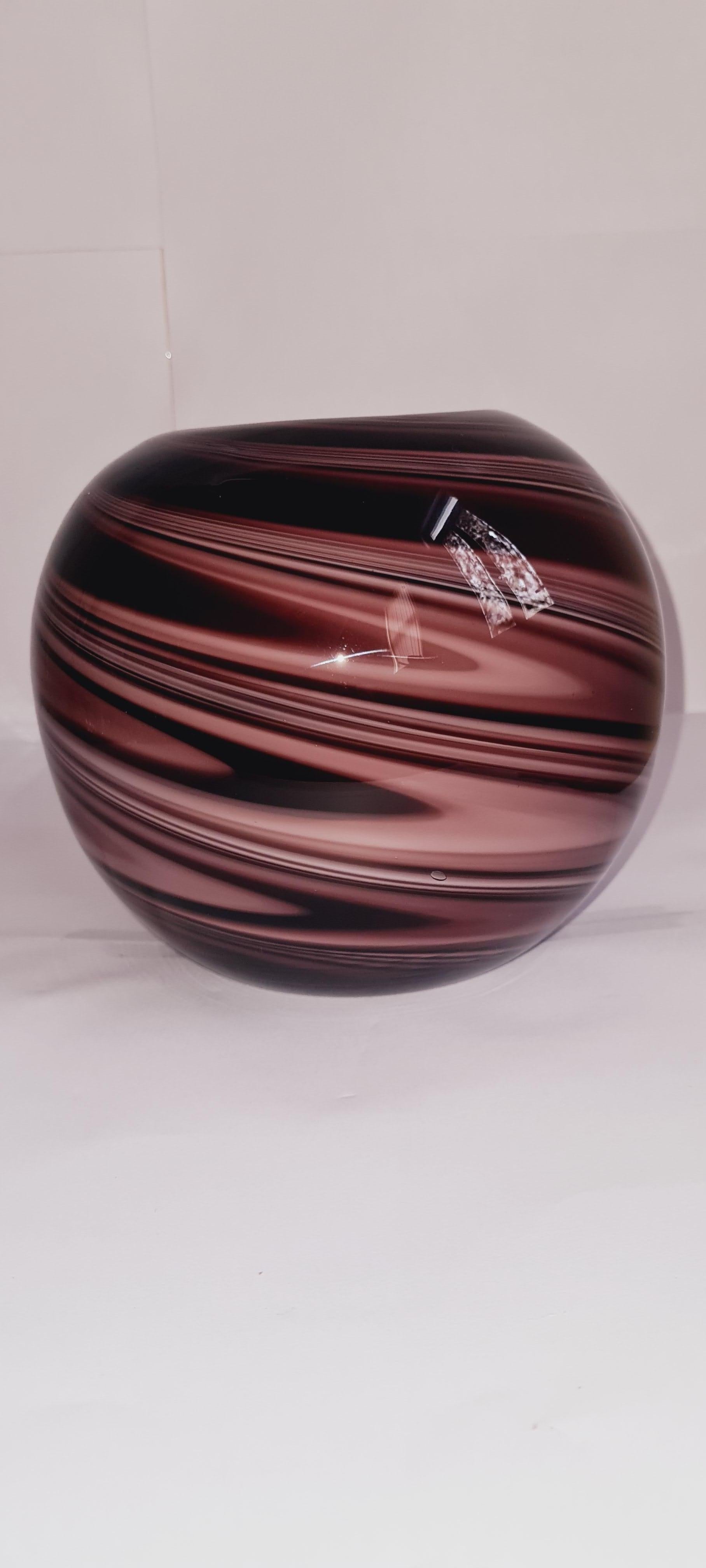 Mid-20th Century Murano Orrizontali Glass Vase by Fulvio Bianconi