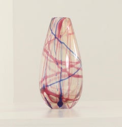 Murano Vase with Colored Lines, Italy, 1950's