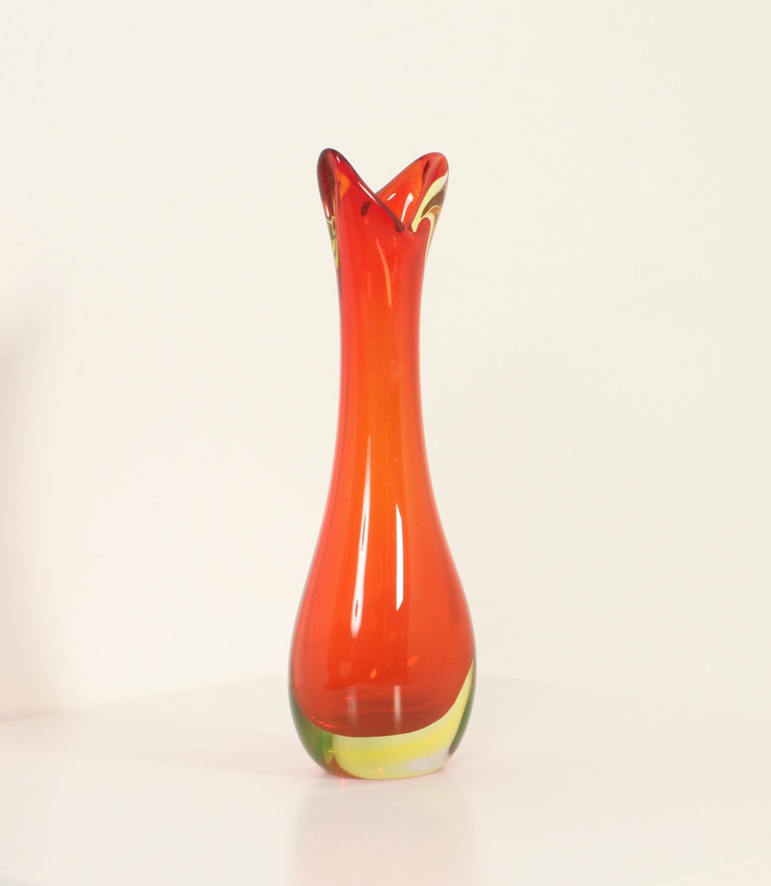Murano Vase with Wide Neck from 1960's, Italy For Sale 3