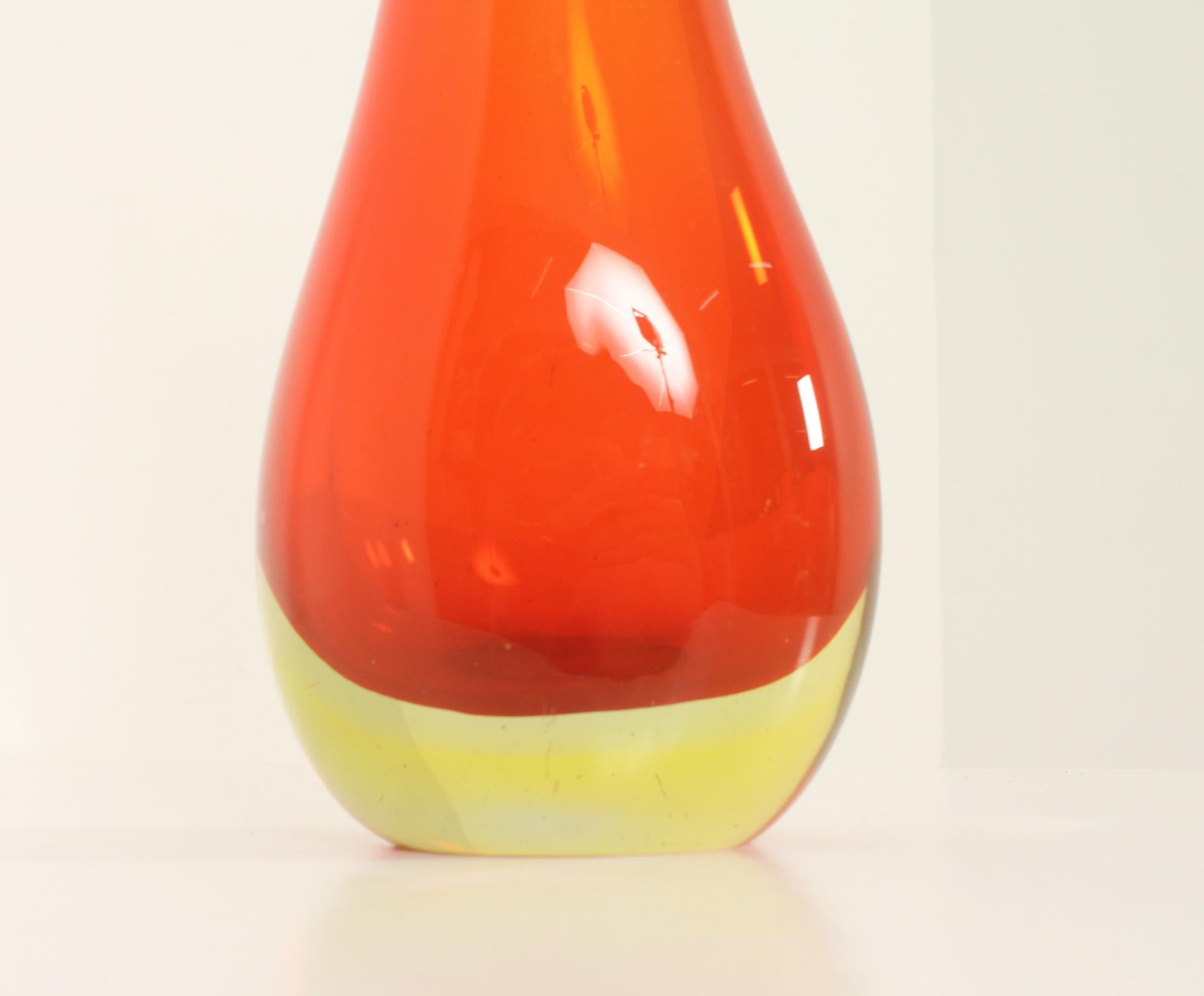Murano Glass Murano Vase with Wide Neck from 1960's, Italy For Sale