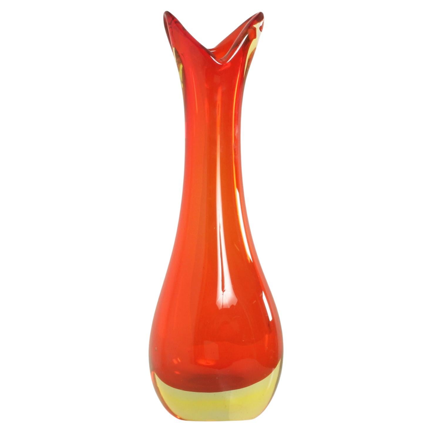 Murano Vase with Wide Neck from 1960's, Italy For Sale