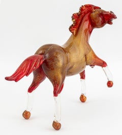 Murano Venetian Art Glass Rearing Horse