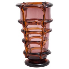Retro Murano/Venetian Flavio Poli Tall Hand Blown Art Glass Midcentury Vase