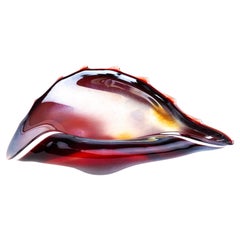 Vintage Murano Venetian Glass Centrepiece Shell Bowl 
