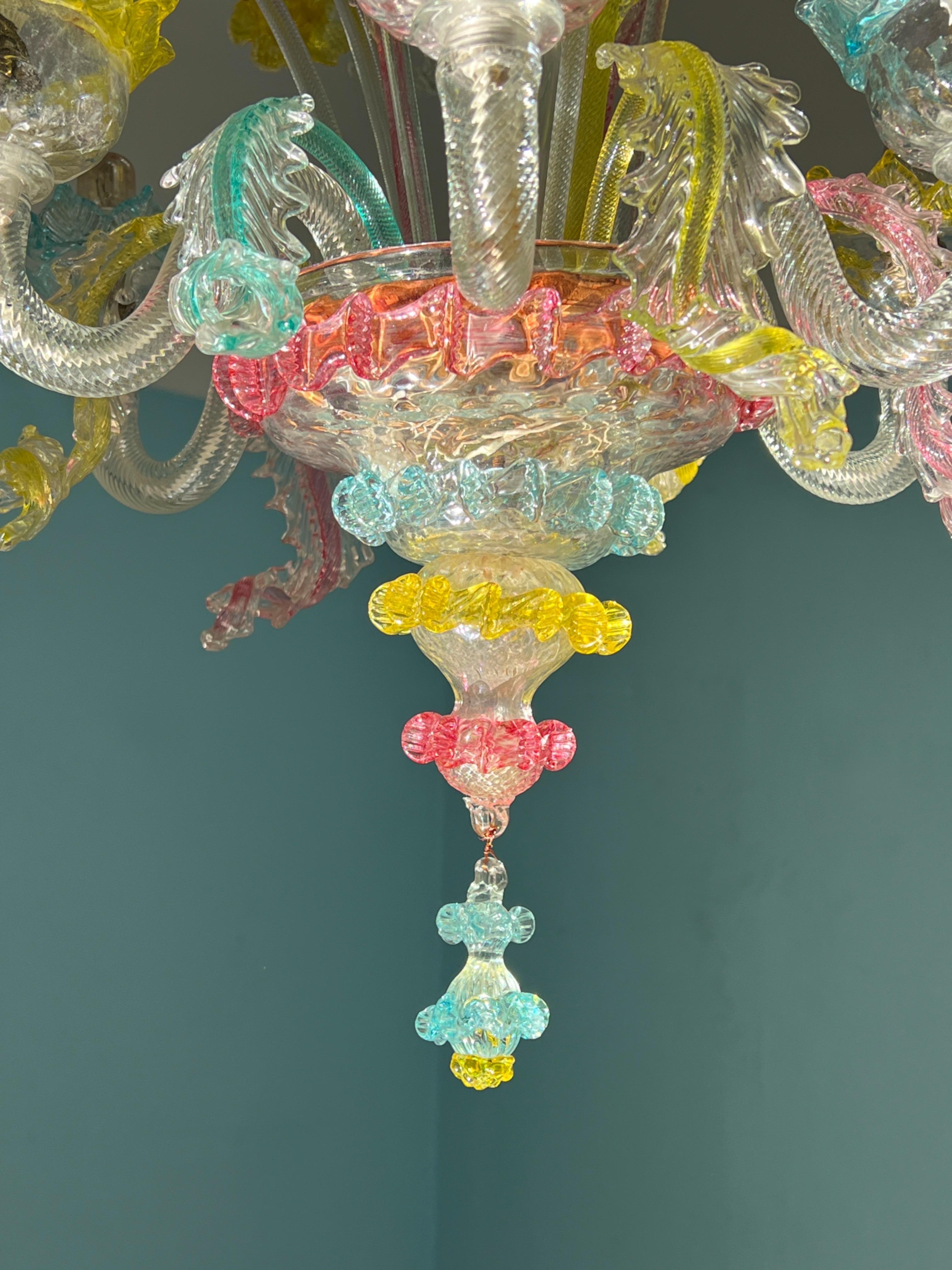 Lámpara de cristal veneciano de Murano multicolor en Bueno estado para la venta en Palermo, PA