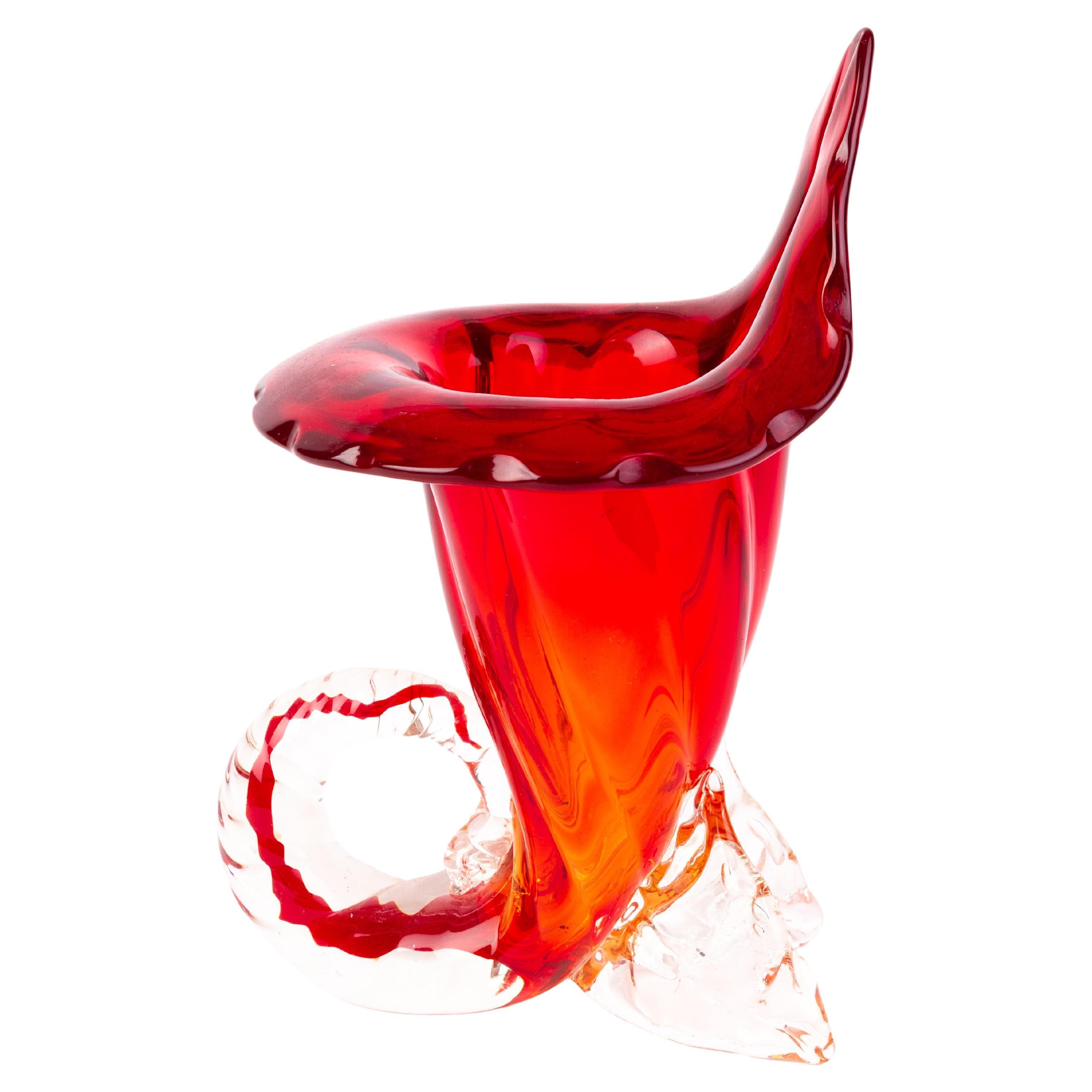 Murano Venezianisches Glas Füllhorn Designer Vase