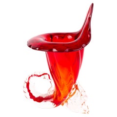 Murano Venezianisches Glas Füllhorn Designer Vase