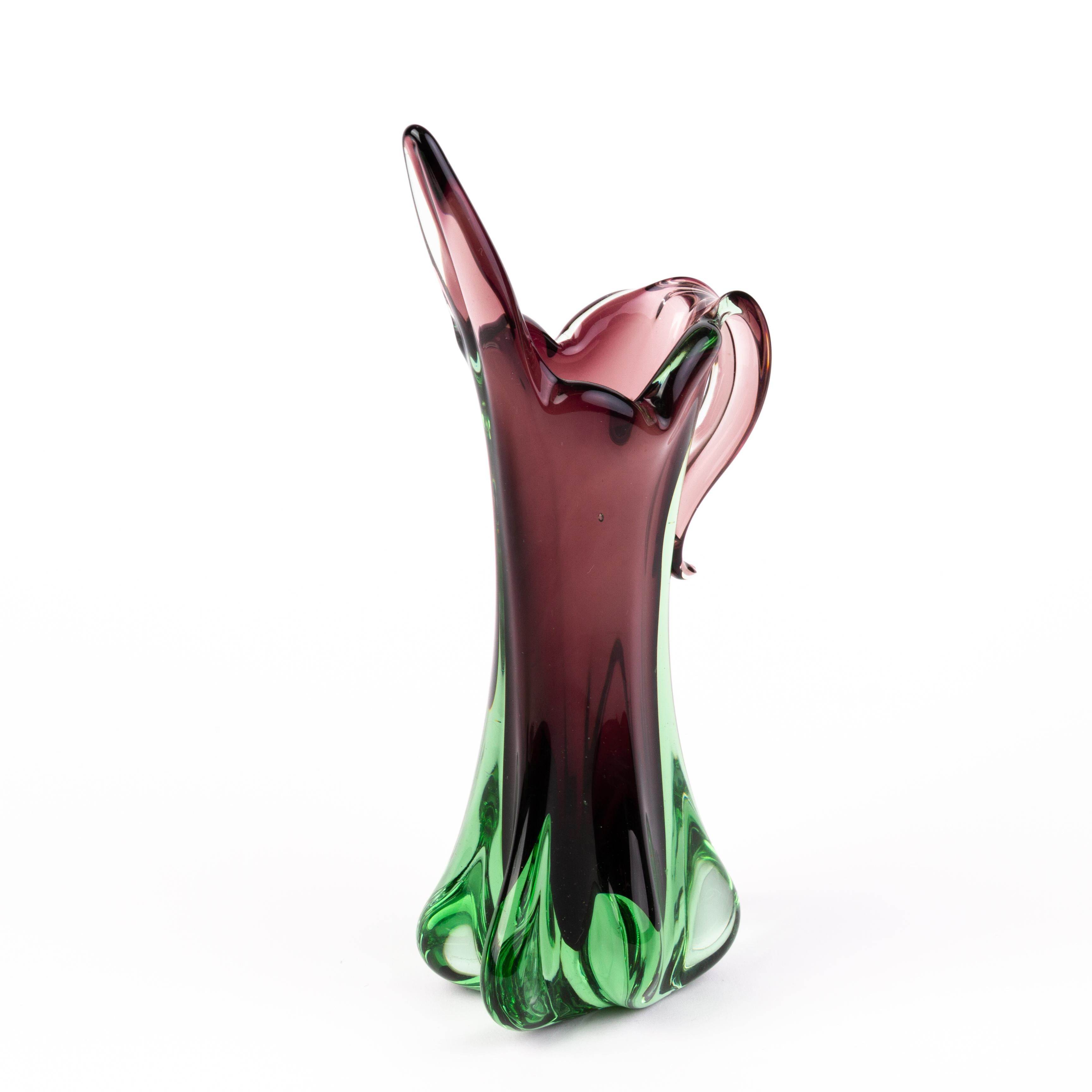 20th Century Murano Venetian Glass Designer Ewer For Sale