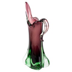 Aiguière design en verre vénitien de Murano