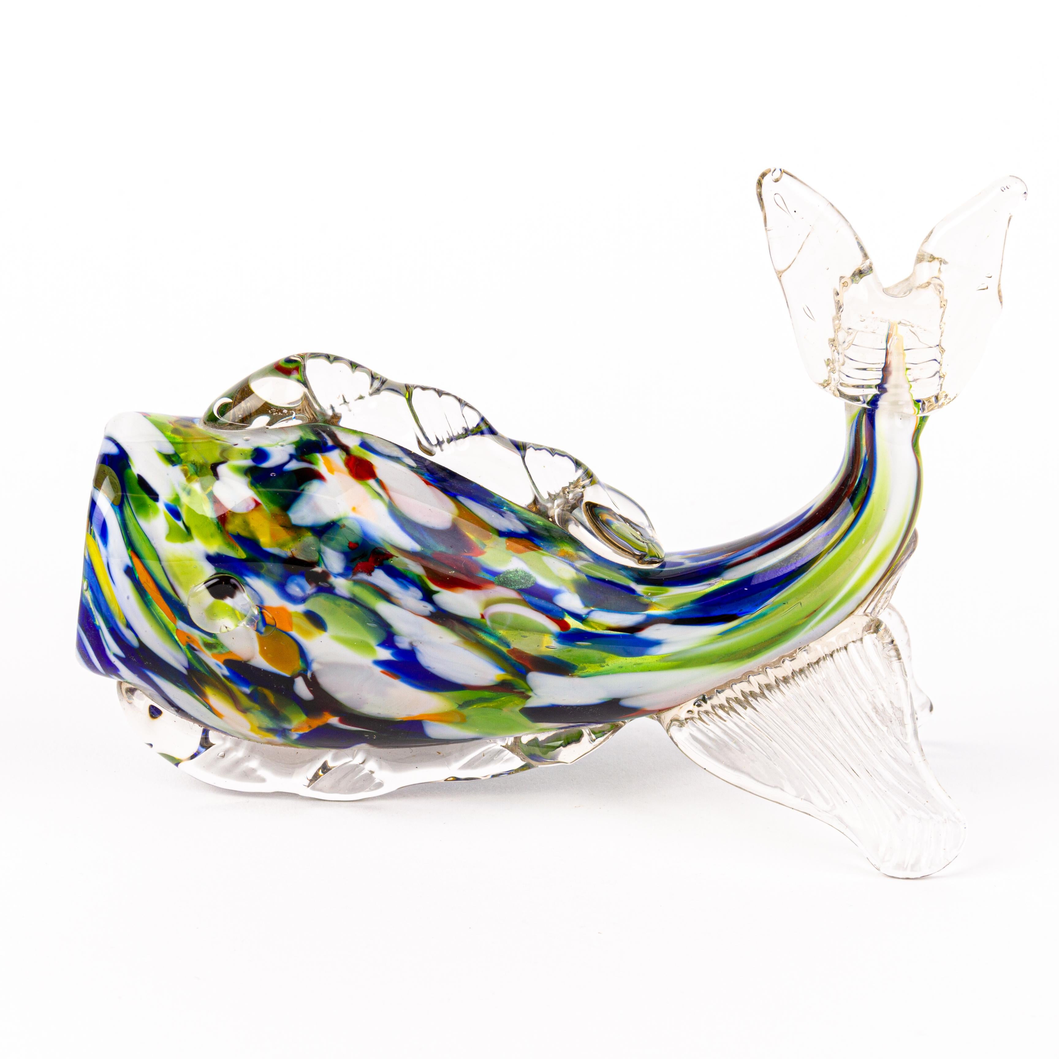 Murano Venetian Glass Designer Fish Sculpture  In Good Condition For Sale In Nottingham, GB
