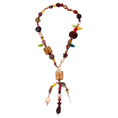 Collier de créateur en verre vénitien de Murano