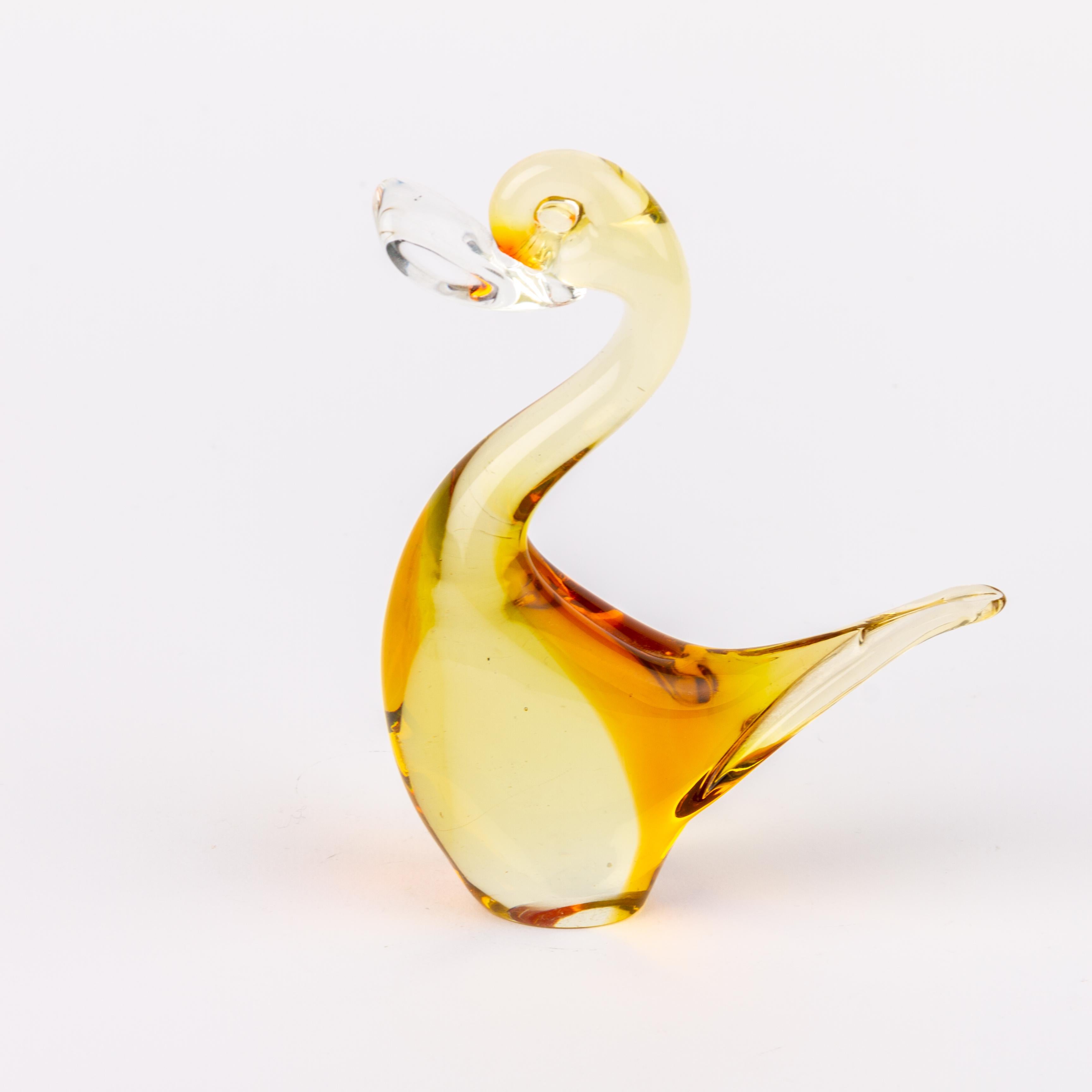 Murano Venetian Glass Designer Sculpture Duck In Good Condition In Nottingham, GB