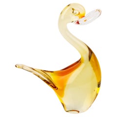 Murano Venetian Glass Designer Sculpture Duck
