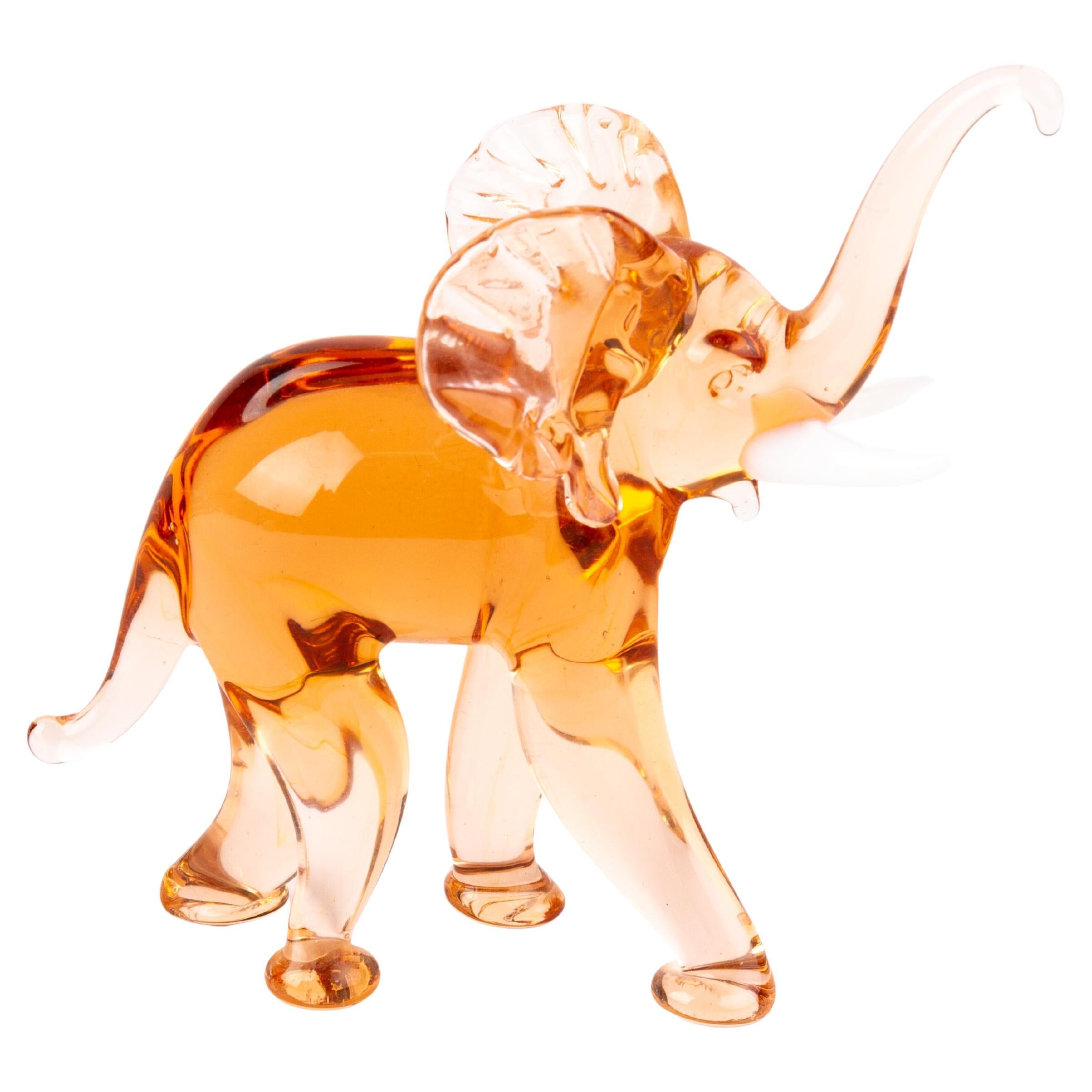 Murano Venetian Glass Designer Sculpture Elephant 