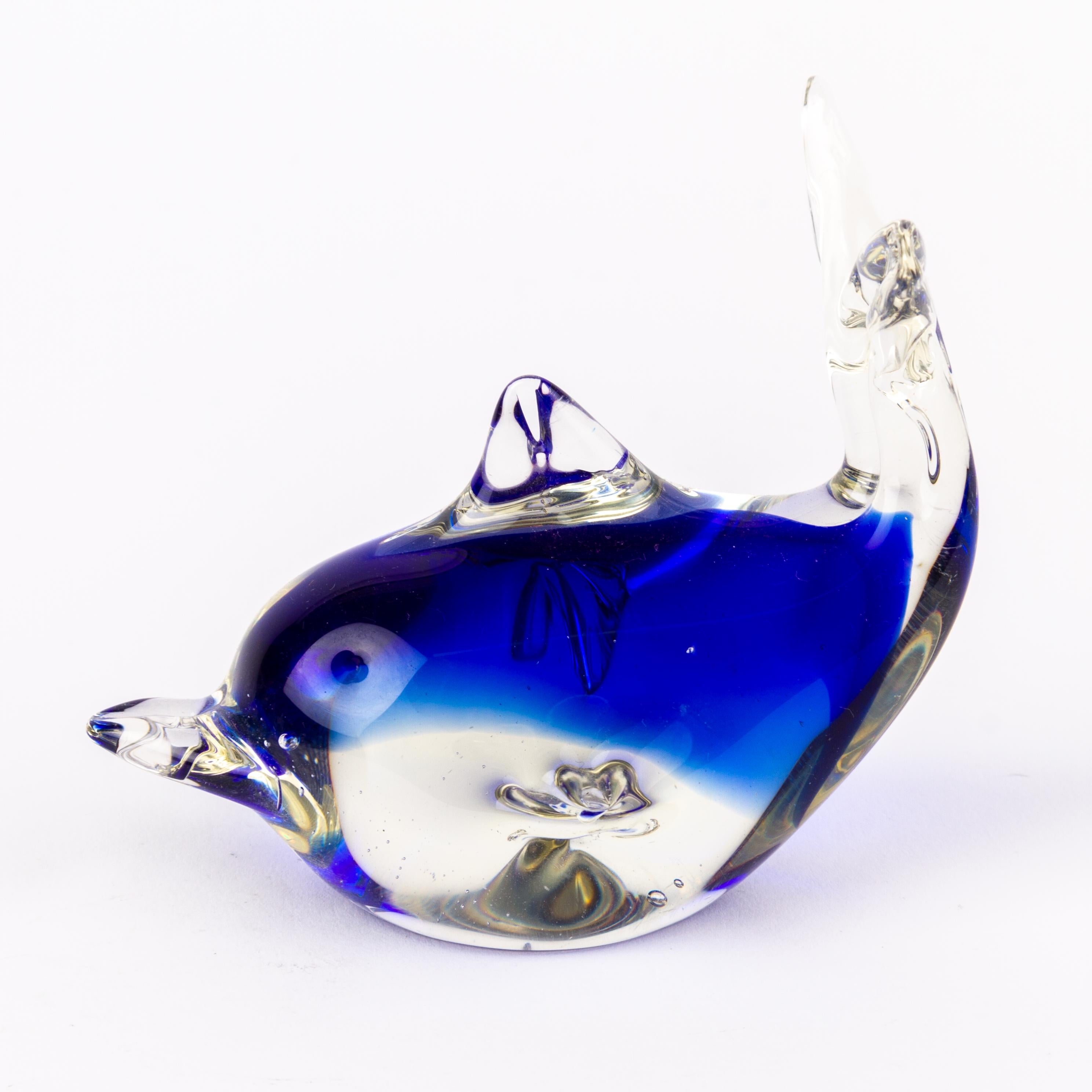 Murano Venetian Glass Designer Sculpture Fish  In Good Condition For Sale In Nottingham, GB