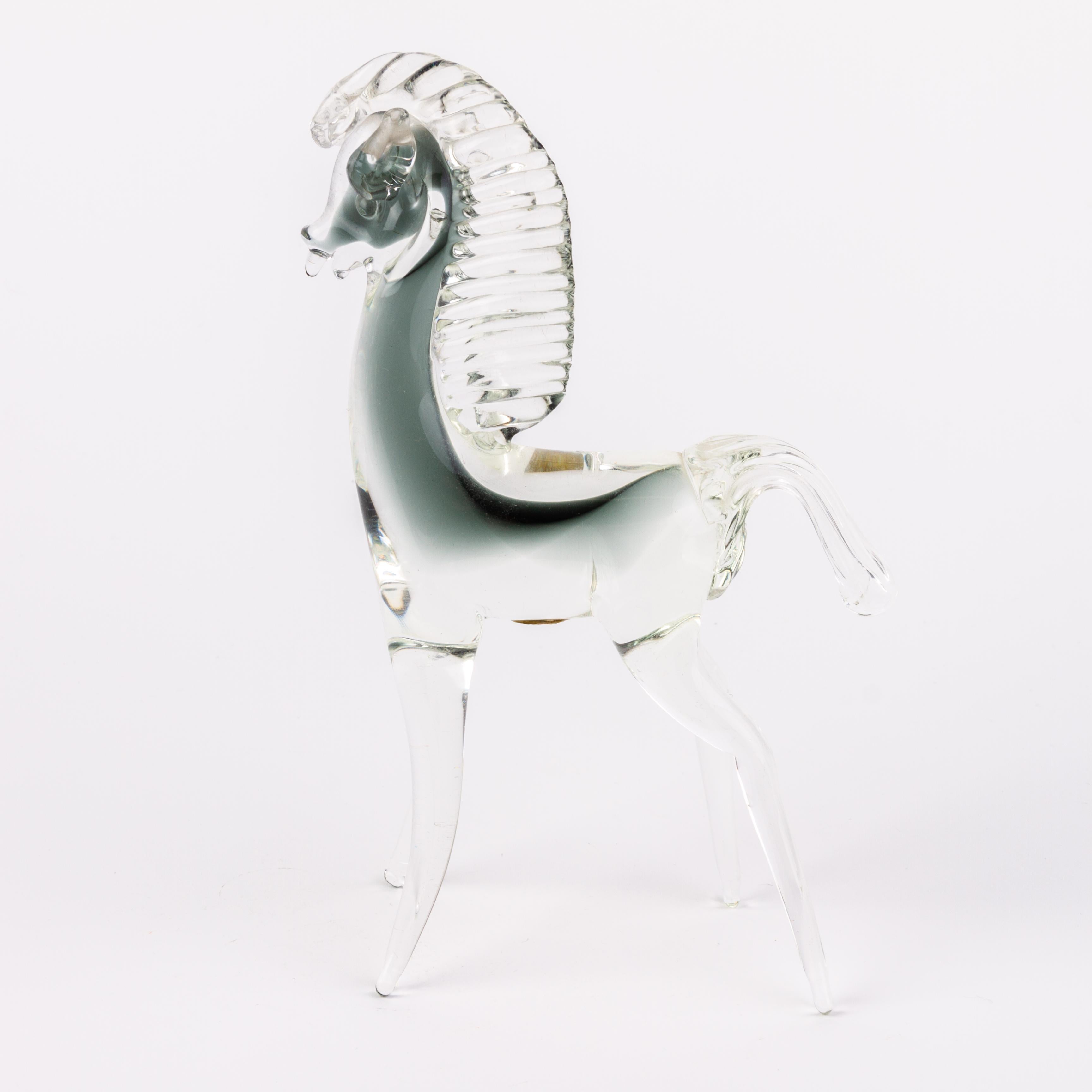 Murano Venetian Glass Designer Sculpture Horse In Good Condition In Nottingham, GB