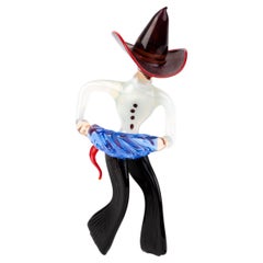 Murano Venetian Glass Designer Sculpture Mexican Musician