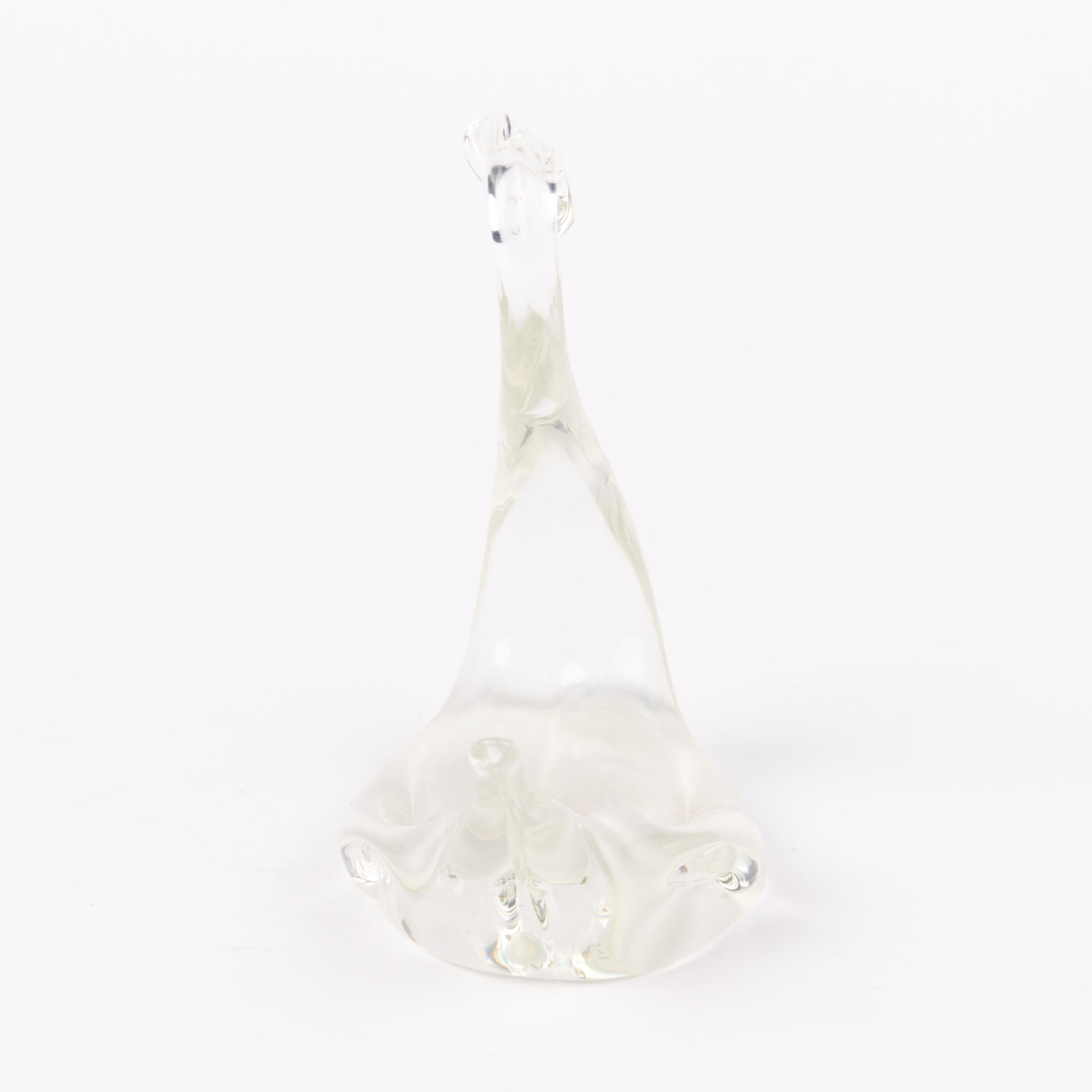 20th Century Murano Venetian Glass Designer Sculpture Swan For Sale