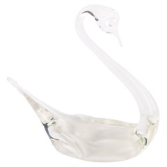 Murano Venetian Glass Designer Sculpture Swan