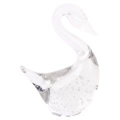 Vintage Murano Venetian Glass Designer Sculpture Swan