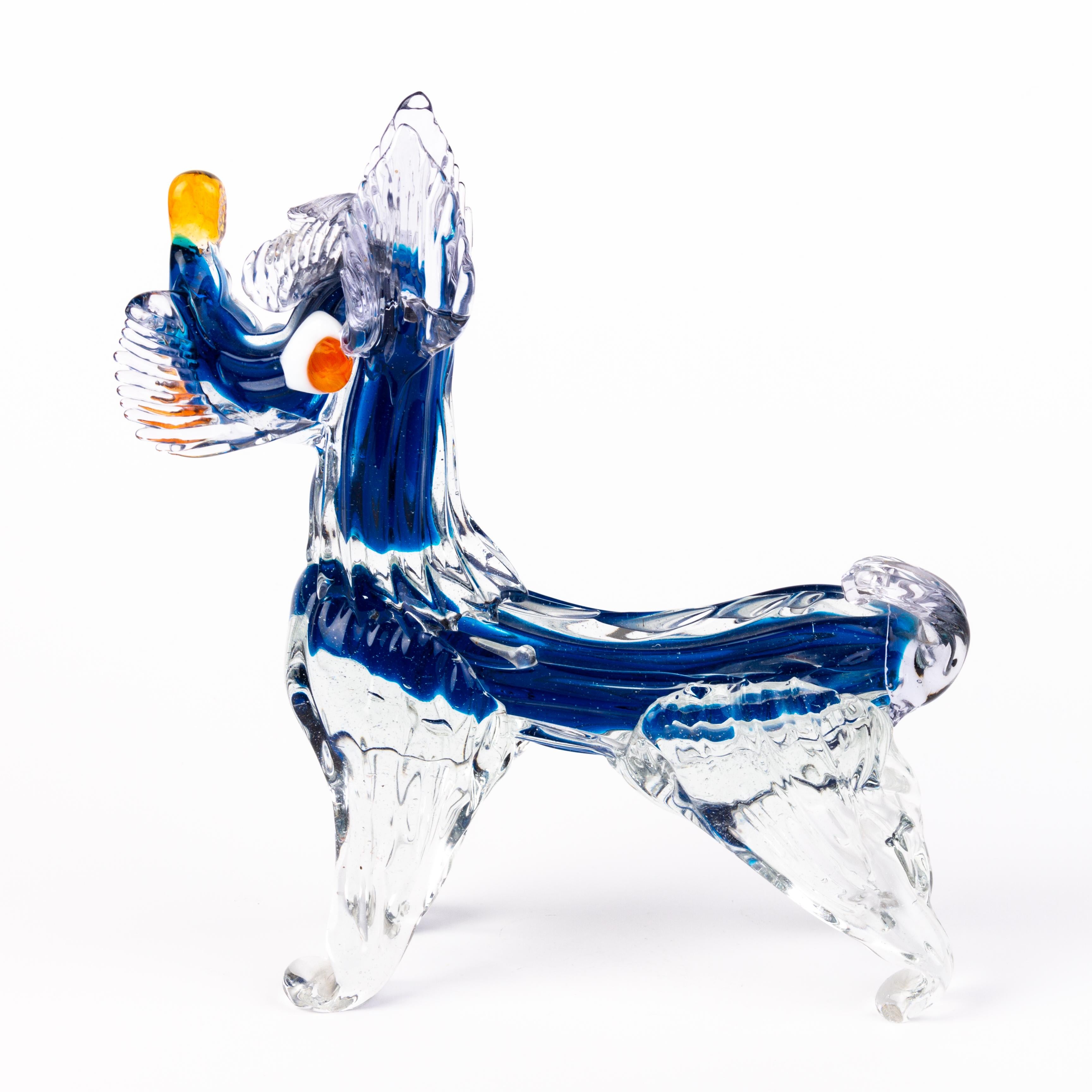Murano Venetian Glass Designer Sculpture Terrier Dog In Good Condition For Sale In Nottingham, GB