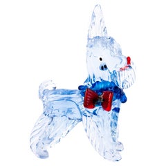 Murano Venetian Glass Designer Sculpture Terrier Dog