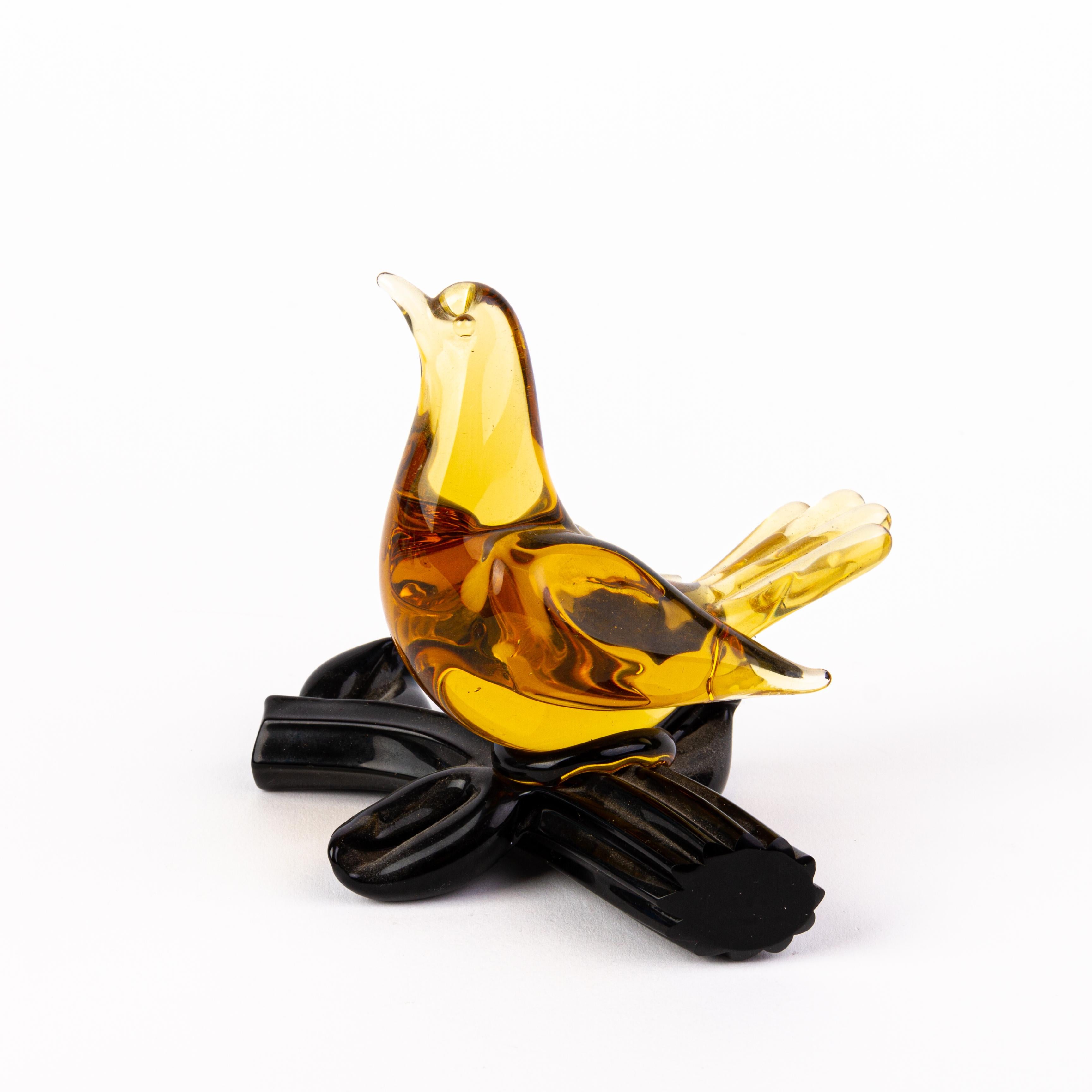20th Century Murano Venetian Glass Sculpture Bird 
