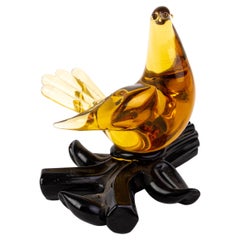 Vintage Murano Venetian Glass Sculpture Bird 