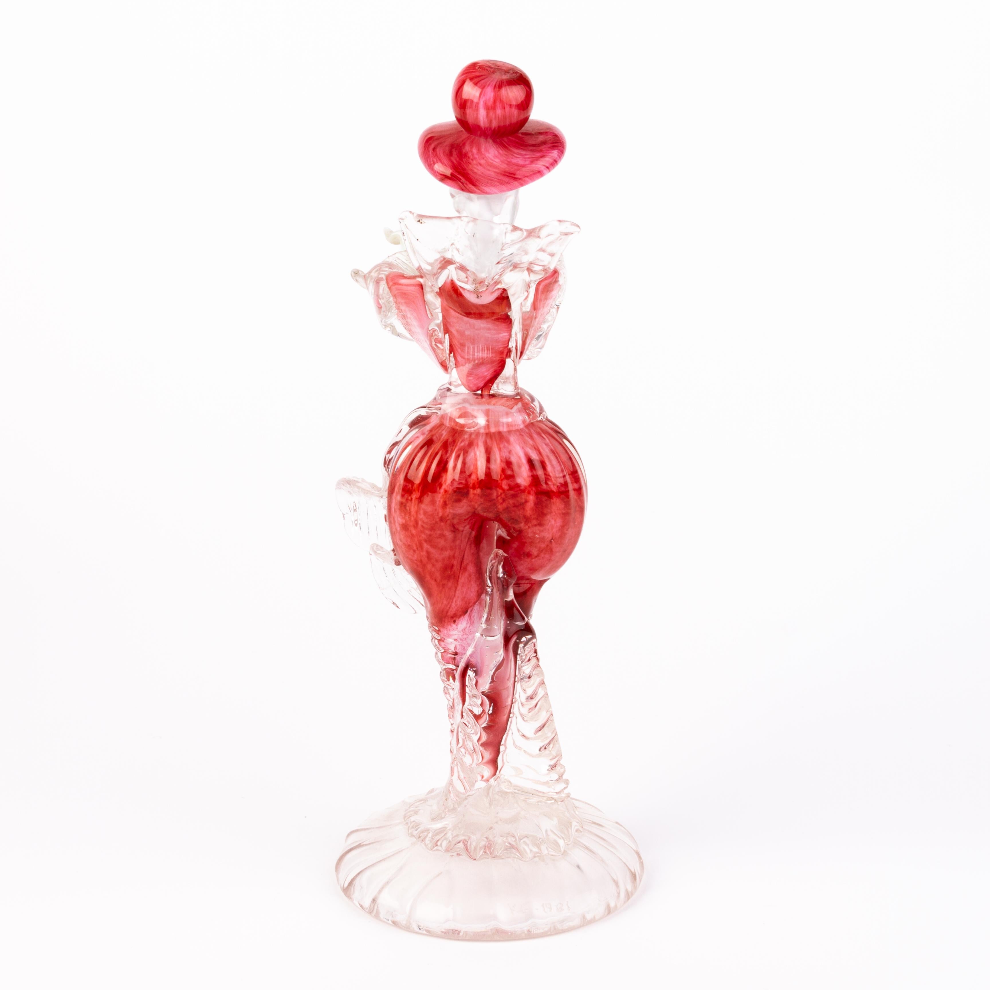 Murano Venetian Glass Sculpture Dancer In Good Condition For Sale In Nottingham, GB