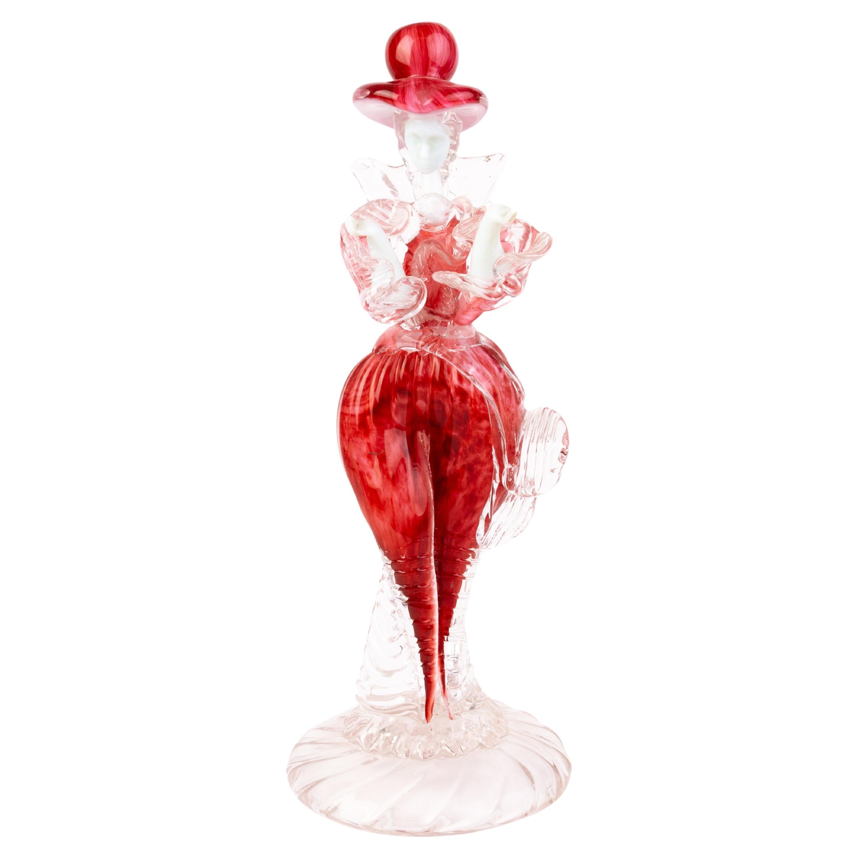 Murano Venetian Glass Sculpture Dancer For Sale