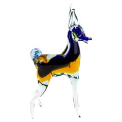 Murano Venetian Glass Sculpture Deer