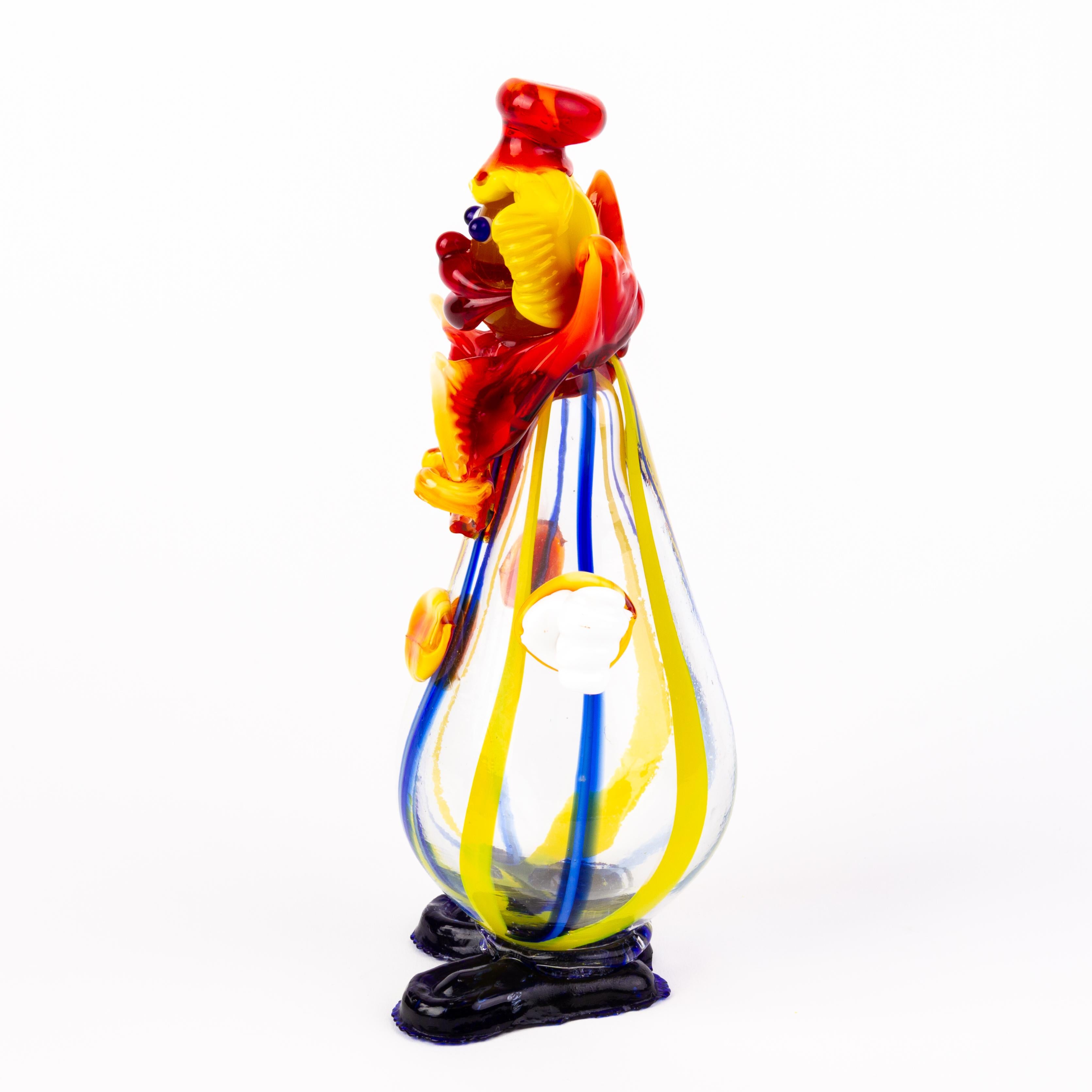 20th Century Murano Venetian Glass Sculpture Designer Clown For Sale