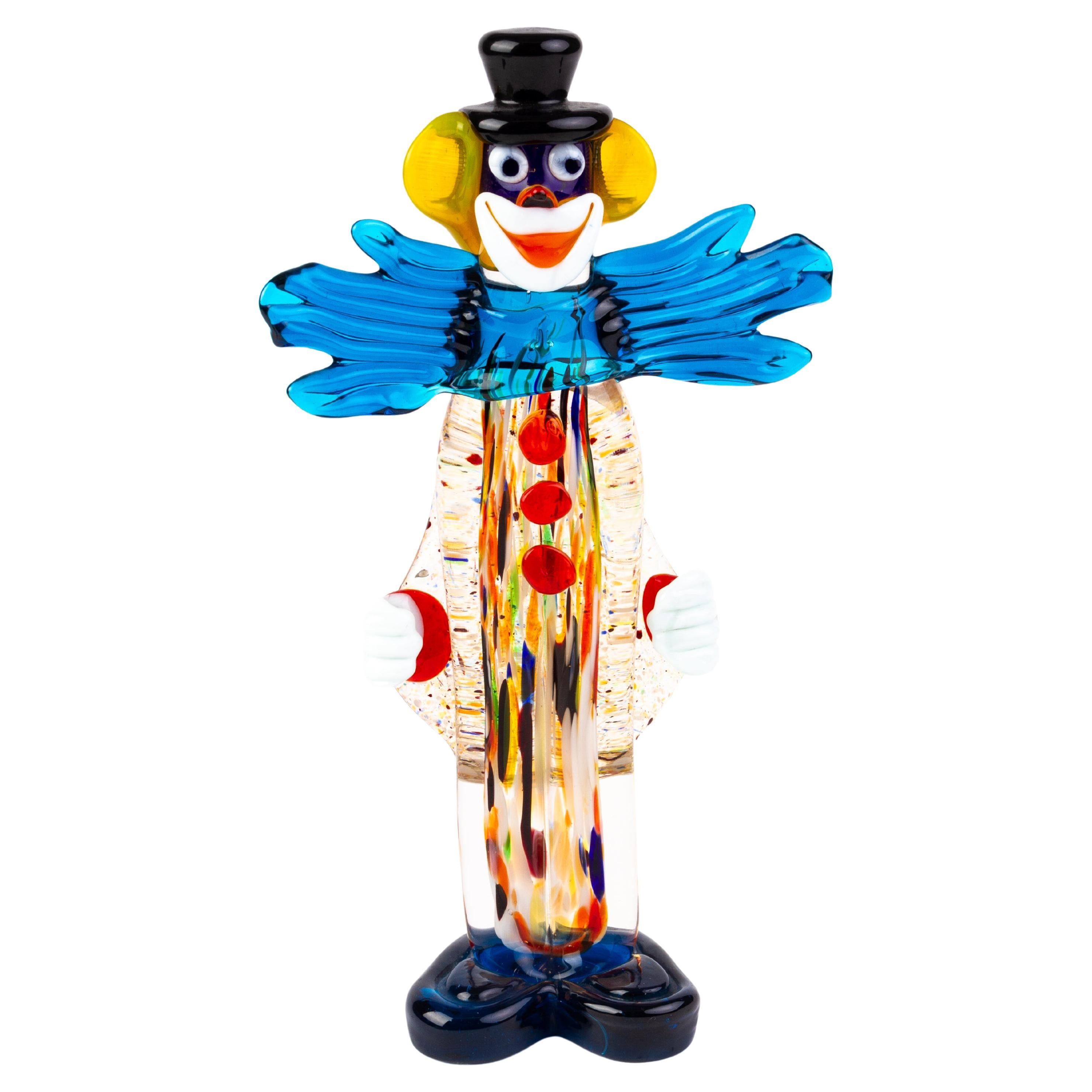 Murano Venetian Glass Sculpture Designer Clown