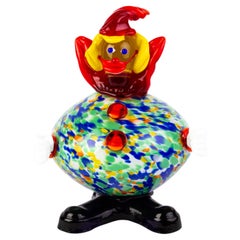 Murano Venetian Glass Sculpture Designer Clown