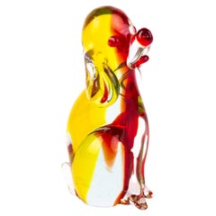 Murano Venetian Glass Sculpture Dog