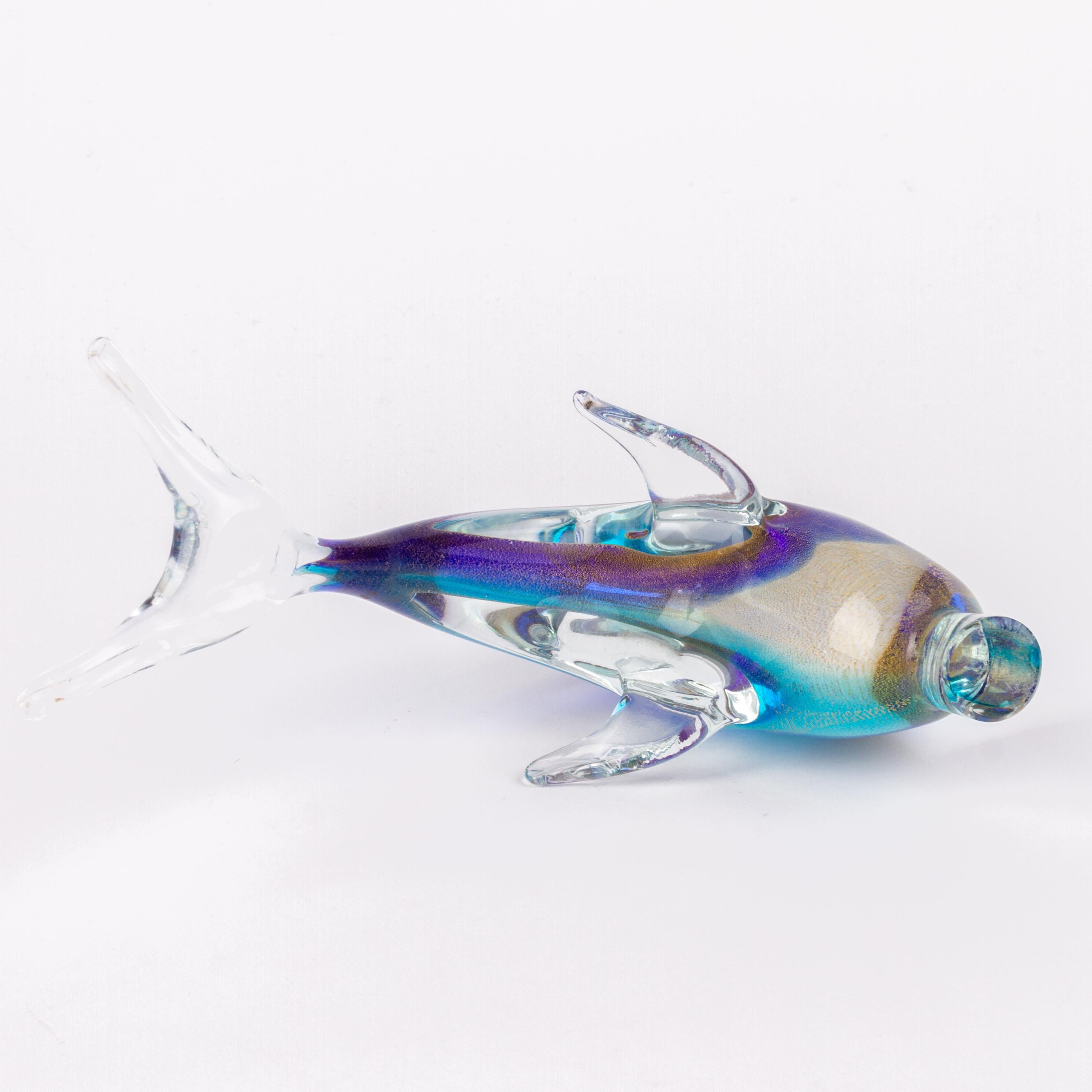 Murano Venetian Glass Sculpture Dolphin 1