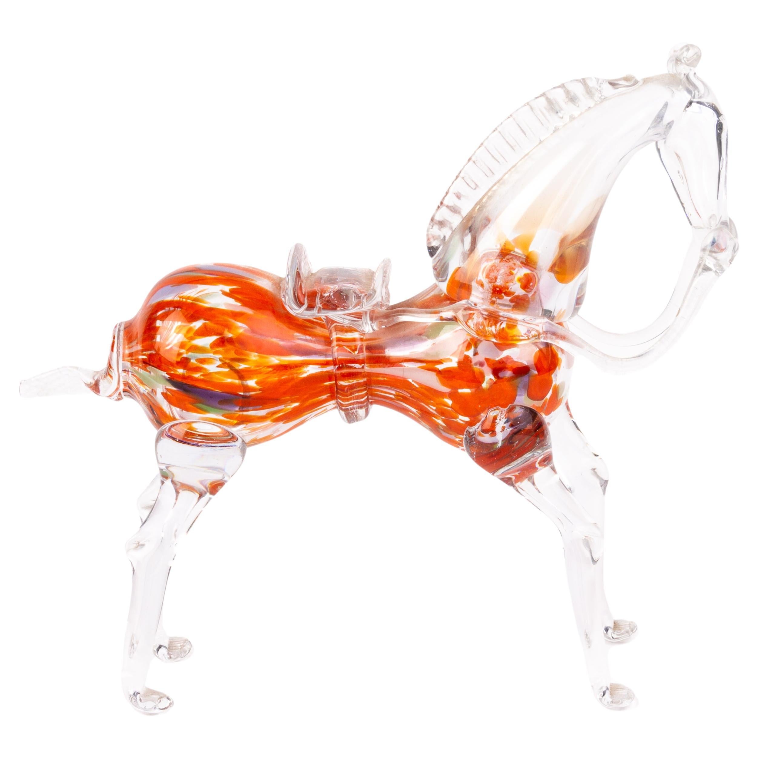 Murano Glass Sculpture Horse For Sale at 1stDibs