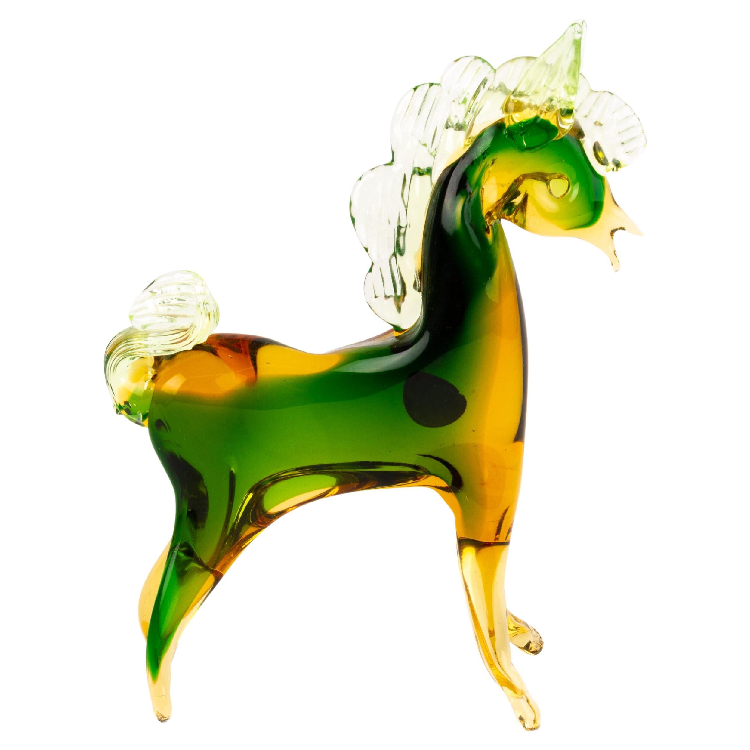 Murano Glass Sculpture Horse For Sale at 1stDibs