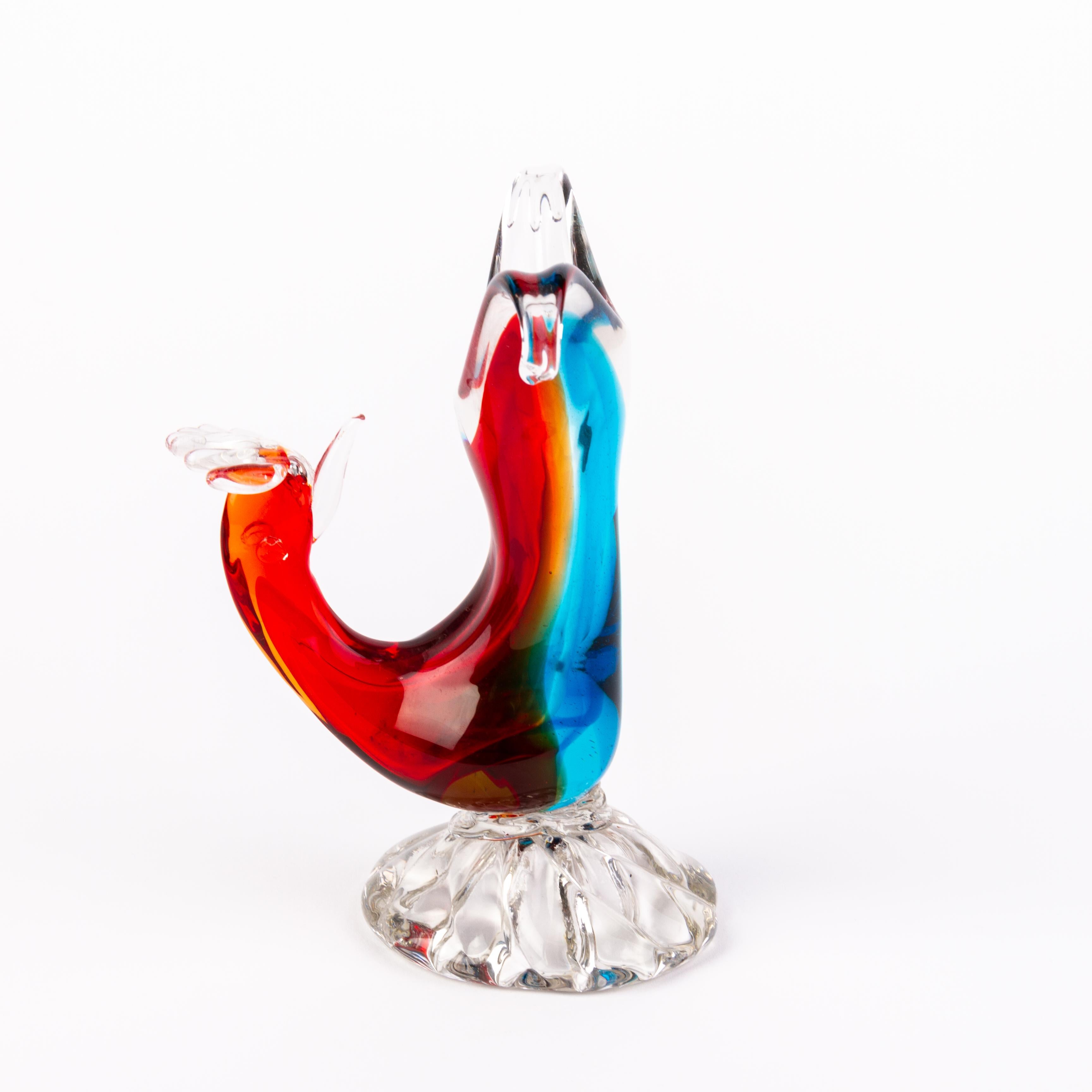 Murano Venetian Glass Sculpture Pheasant In Good Condition For Sale In Nottingham, GB