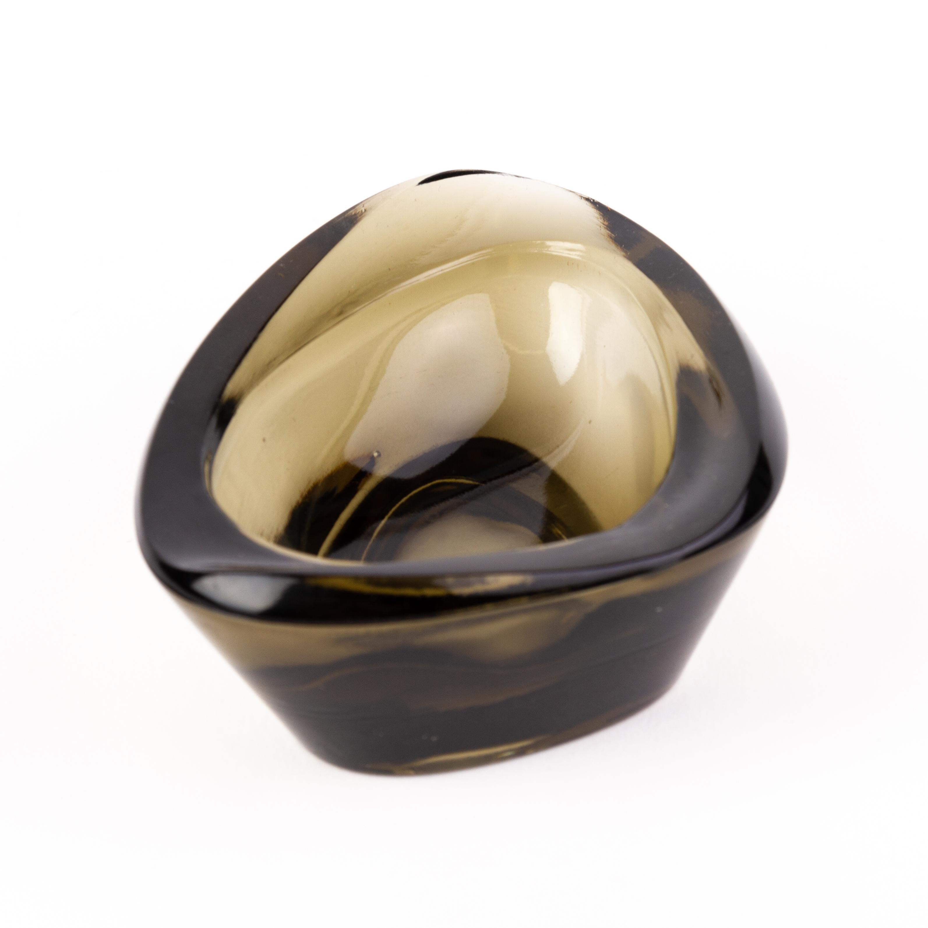 20th Century Murano Venetian Glass Sommerso Ashtray Bowl  For Sale
