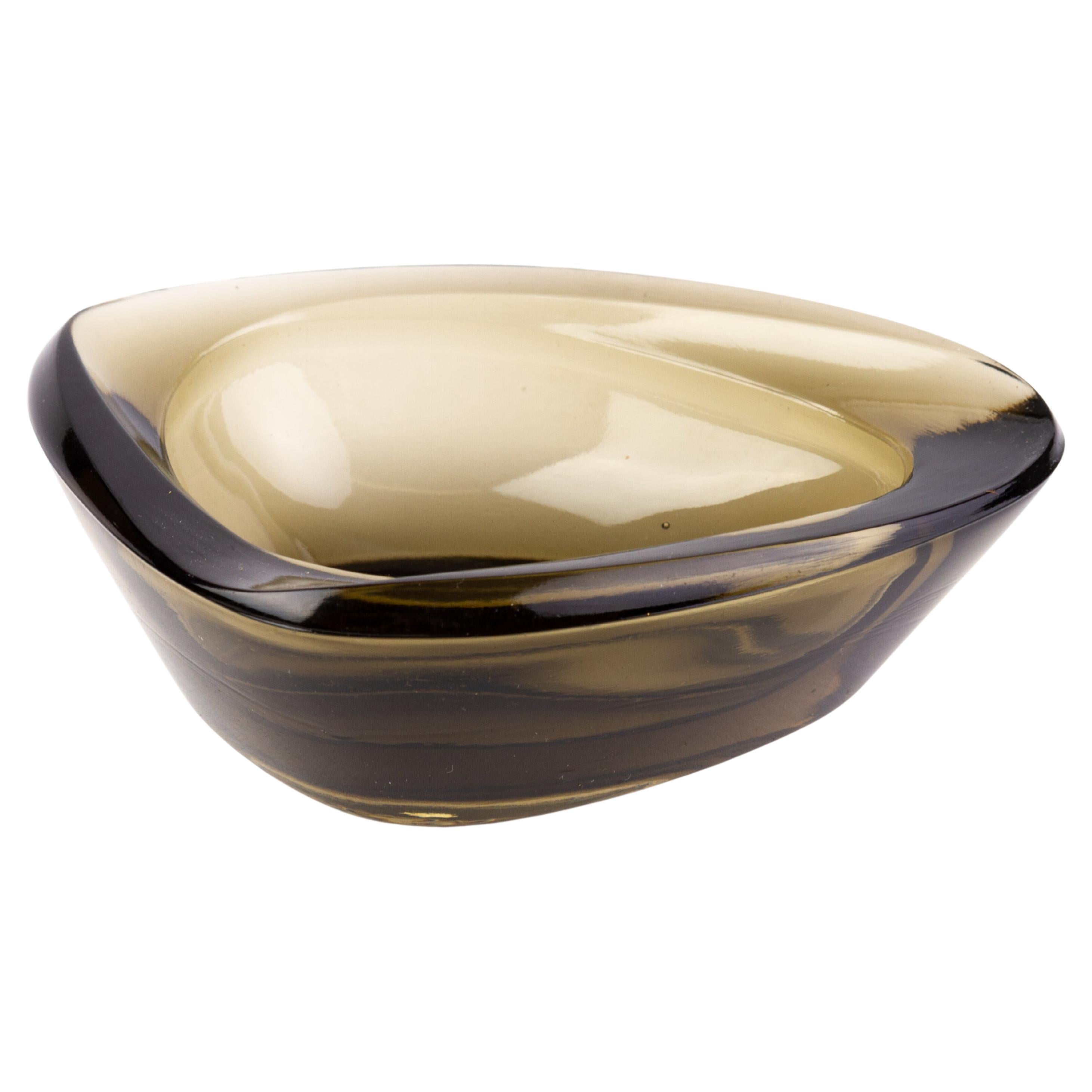 Murano Venetian Glass Sommerso Ashtray Bowl  For Sale