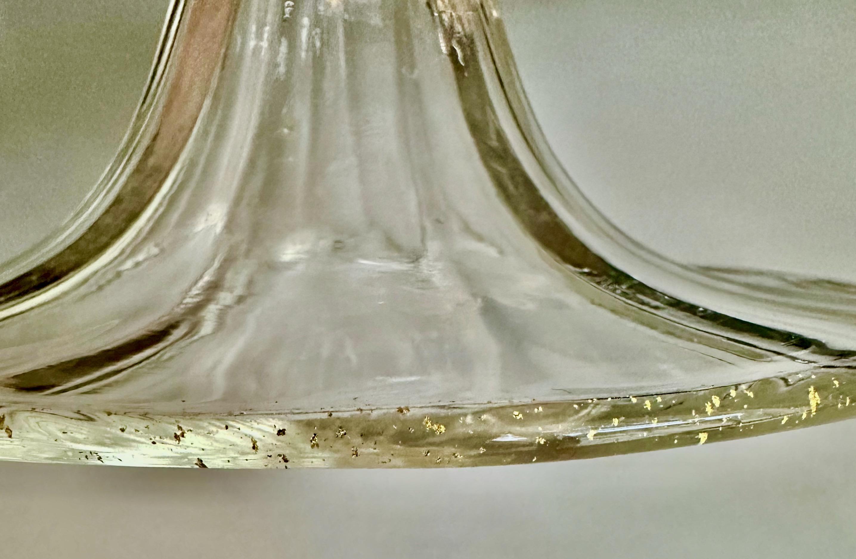 Organische venezianische Murano-Kandelaber aus Gold und klarem Kunstglas im Angebot 10
