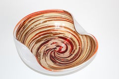 Murano Venetian Hand Blown Art Glass Ashtray by Alfredo Barbini