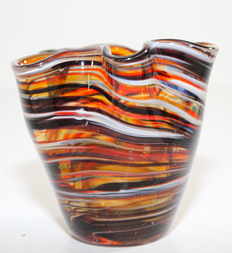 Murano Venetian Hand Blown Art Glass Vase 5