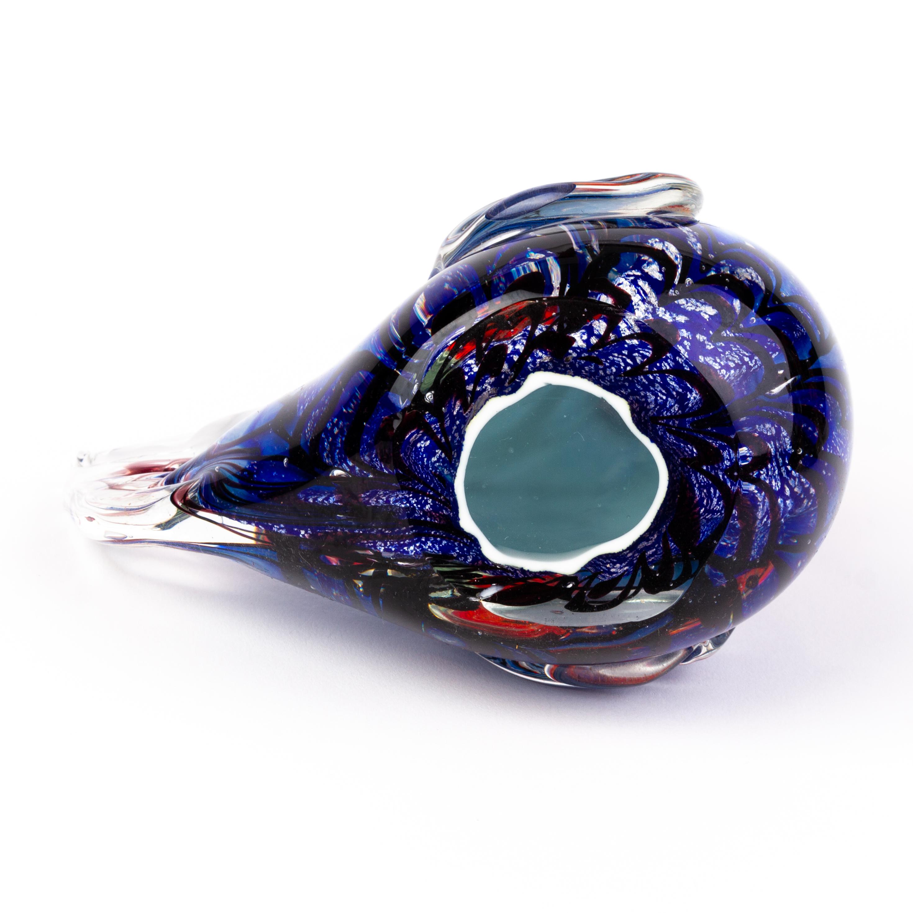Murano Venetian Italian Glass Designer Rooster Sculpture For Sale 1