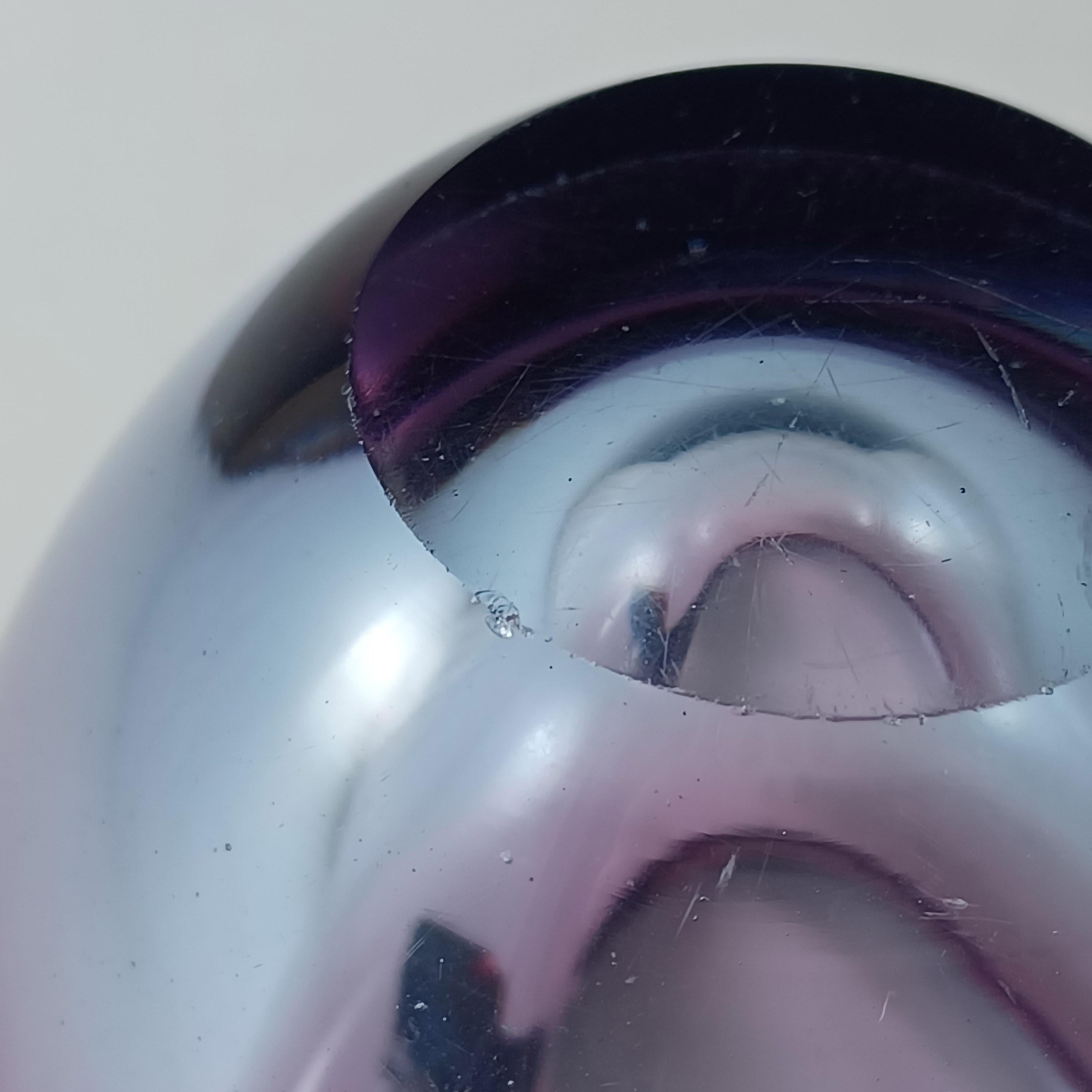 Murano Venetian Pink & Blue Glass Vintage Biomorphic Vase / Bowl For Sale 1