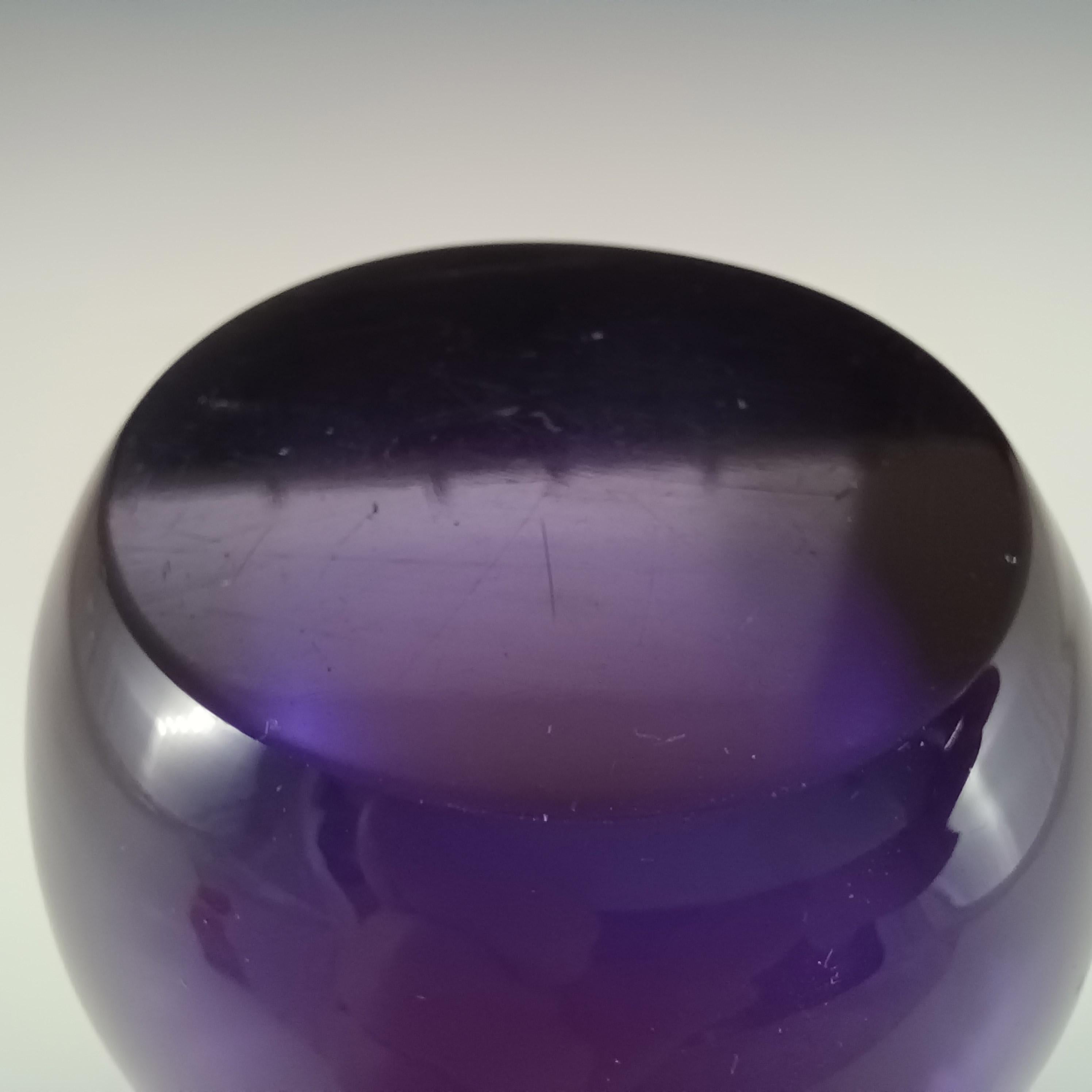 Verre Murano / Venetian Purple & Blue Sommerso Glass Vintage Vase en vente