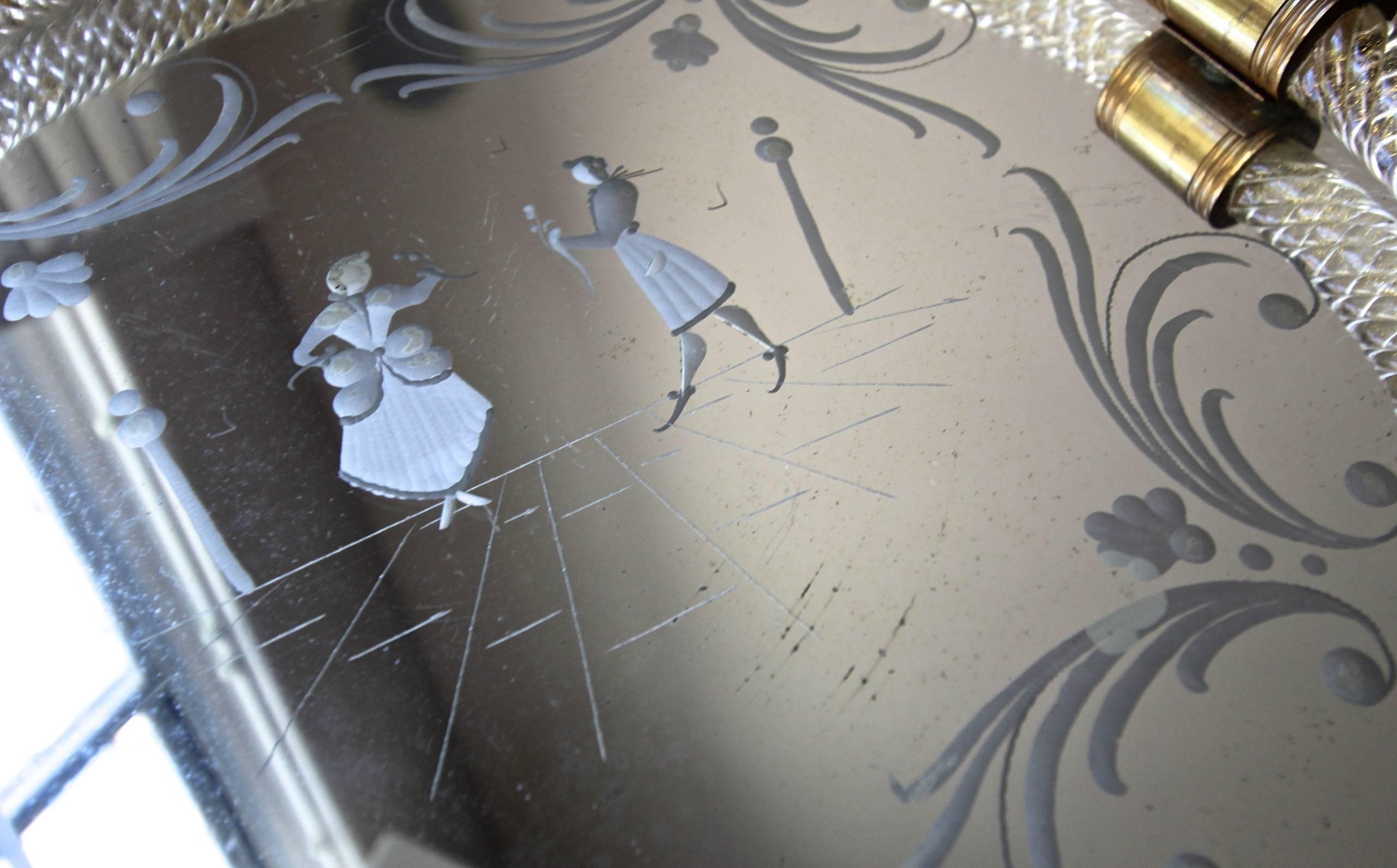 Murano Venetian Round Glass Vanity Tray 3
