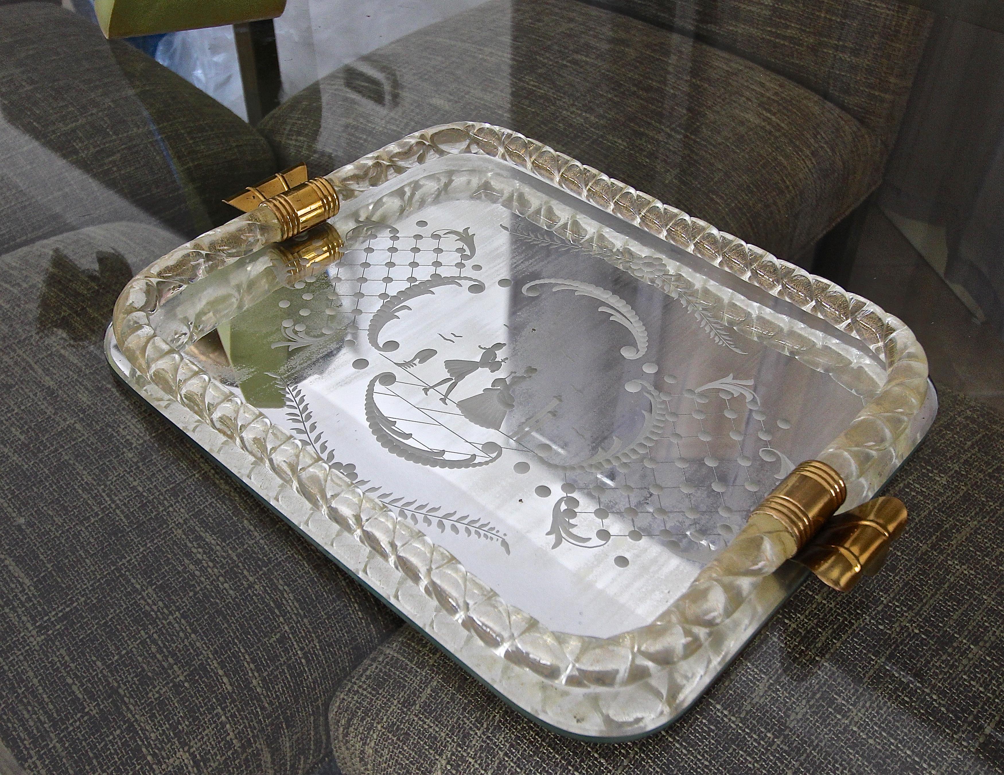 murano glass tray