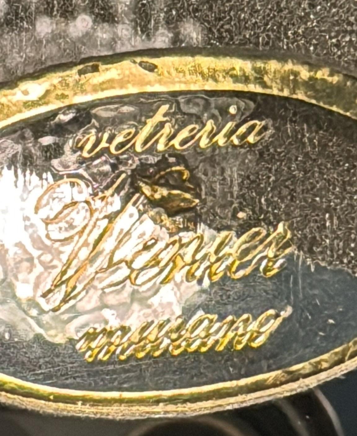 Murano Venier Glashütte Hand-graviert gespiegelt Eitelkeit Tablett im Angebot 10